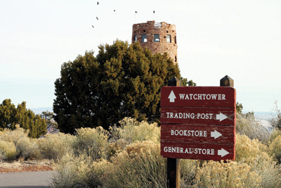 Grand Canyon National Park’s Desert View Watchtower and overlook area. Loretta Yerian/WGCN