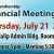 Tribal Membership Financial Meeting, July 21