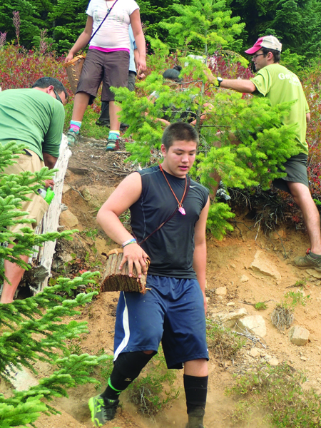 Picking huckleberries at Tulalip Mountain Camp 2015