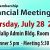 Tribal Membership Financial Meeting, July 28